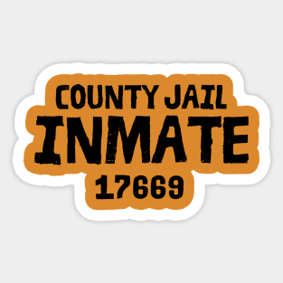 Halloween County Jail Inmate Costume Sticker